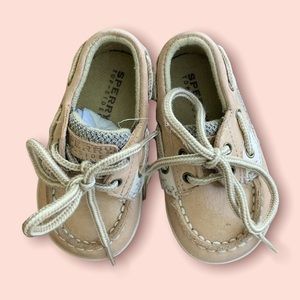 Sperry topsider | baby sperry topsider shoes size 2 bluefish linen/oat